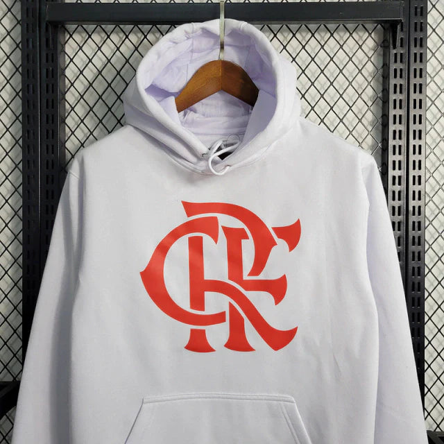 Agasalho do Flamengo com Capuz 23/24 Branco