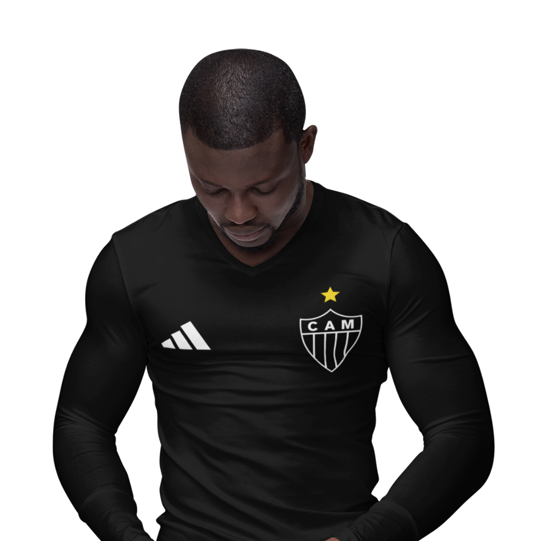 Kit 3 Camisas Térmicas Masculinas Tecido Ice Malha Fria com Proteção UV Fator 50+ Atlético Mineiro