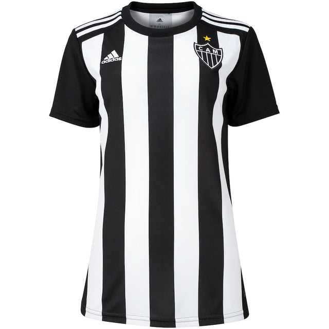 Camisa Feminina Atlético Mineiro I 22/23  - Preto e Branco