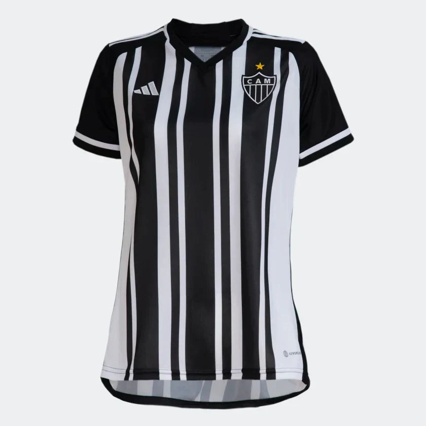 Camisa Feminina Atlético Mineiro I 23/24  - Preto e Branco